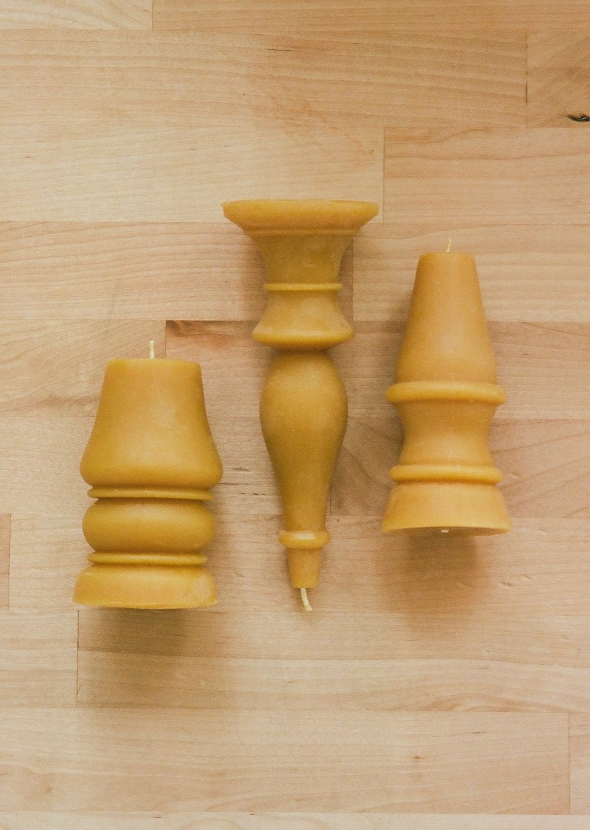 Spindle Candles, Set of 3